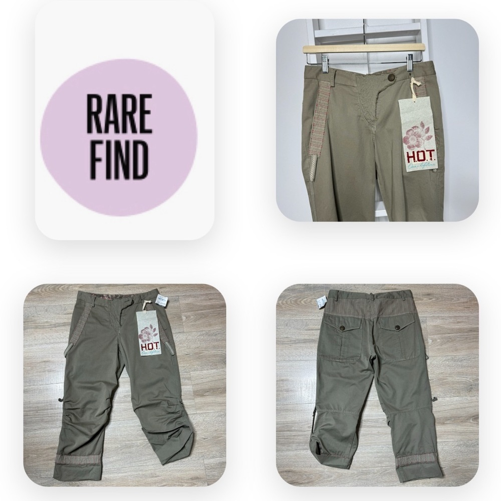H.O.T. Hot One's Lifetime Khaki Rollup Capri Pants Size 28 Medium